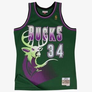 Ray Allen #34 Green Milwaukee Bucks Throwback 1996-97 NBA Season Swingman Jersey